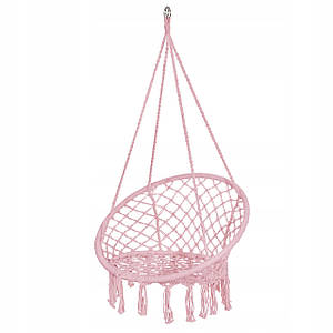 Підвісне крісло-гойдалка (плетене) Springos SPR0021 Pink Poland