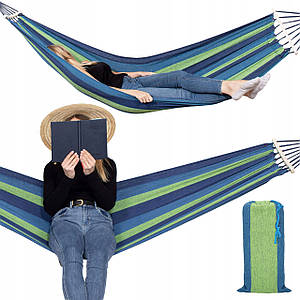 Гамак підвісний із дерев'яними перекладинами Springos 200 x 80 см HM028 Poland