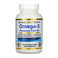 Рыбий жир Премиум Омега-3 California Gold Nutrition Omega-3 Premium Fish Oil 100 fish softgels