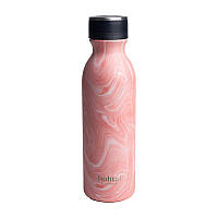 Бутылка для воды и напитков металлическая SmartShake Bohtal Insulated Flask Pink Marble 600 ml