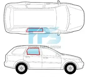 Бокове скло задніх дверей Chevrolet Lacetti '03-13 універсал праве (XYG)