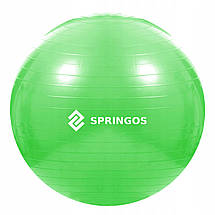 М'яч для фітнесу (фітбол) Springos 65 см Anti-Burst FB0007 Green Poland, фото 5