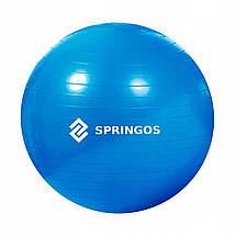 М'яч для фітнесу (фітбол) Springos 85 см Anti-Burst FB0009 Blue Poland, фото 3