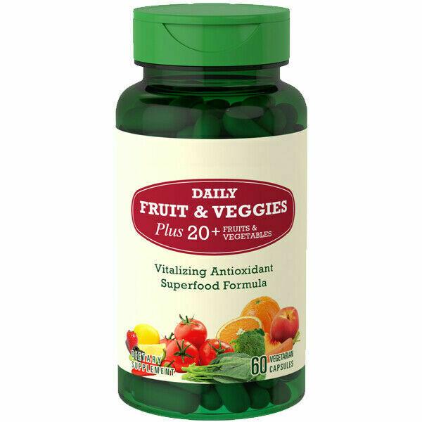Комплекс фруктів та овочів Piping Rock Super Fruits and Veggies 60 Vegetarian Capsules
