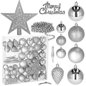 Набір ялинкових іграшок Springos d=4-6 см, h=6-20 см 51 шт CA0125 Poland