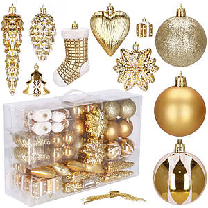 Набір ялинкових іграшок Springos d=4-6 см, h=4-13 см 72 шт CA0161 Poland