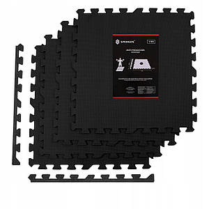 Мат-пазл (ластівчин хвіст) Springos Mat Puzzle EVA 120 x 120 x 1.2 см FM0002 Black Poland