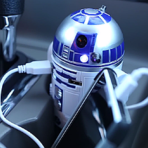 Автомобільний зарядний пристрій USB у вигляді робота R2-D2 Зоряні Війни, фото 2