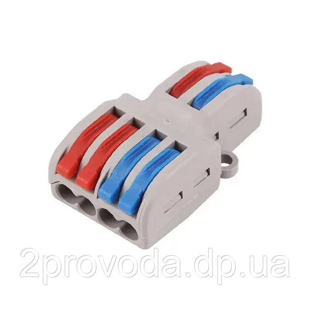 Клемa швидкого монтажу 2 входи 4 виходи 32 А 400 В 0.08-4mm2