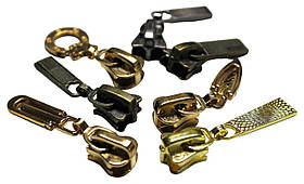 Бігунок для тракторної блискавки №5 колір нікель, антик, золото, темн. нікель, бронза (Туреччина)