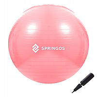 Мяч для фитнеса (фитбол) Springos 75 см Anti-Burst FB0012 Pink Poland