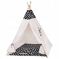 Детская палатка (вигвам) Springos Tipi XXL TIP01 White/Black Poland