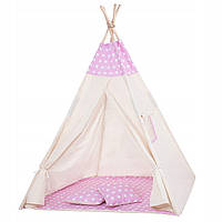 Детская палатка (вигвам) Springos Tipi XXL TIP09 White/Pink Poland