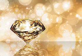 Фото шпалери в вітальню 254x184 см Розкішний діамант (012P4)+клей