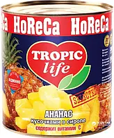 Ананас Tropic Life кусочками в сиропе ж/б 3100мл