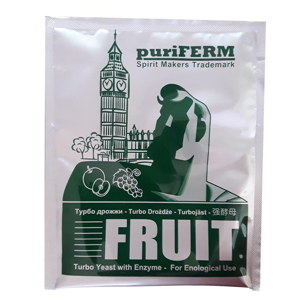 Турбо дріжджі для фруктів (фруктових браг) puriFERM FRUIT, 50г. Англія. Термін 09.2025, фото 1