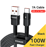 Кабель Essager 7A 100W USB to Type C 2м. черный