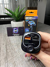 Трансмітер в авто C28 RGB LED 7color USB-C Bluetooth ФМ модулятор, фото 3