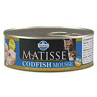 Влажный корм Farmina Matisse Cat Mousse Codfish с треской для котов и кошек, мусс 85 г
