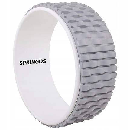 Колесо для йоги та фітнесу Springos Dharma FA0205 Grey/White Poland, фото 1