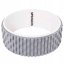 Колесо для йоги та фітнесу Springos Dharma FA0205 Grey/White Poland, фото 6