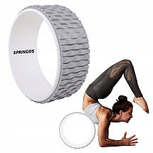 Колесо для йоги та фітнесу Springos Dharma FA0205 Grey/White Poland, фото 3