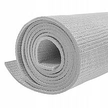 Килимок (мат) для йоги та фітнесу Springos PVC 4 мм YG0037 Grey Poland, фото 4