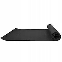 Килимок (мат) для йоги та фітнесу Springos PVC 4 мм YG0034 Black Poland, фото 4