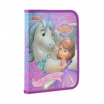 Папка для зошитів В5 пластикова на блискавці 1 Вересня Sofia The First 491582