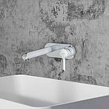 Вбудований змішувач для раковини GAPPO G1003-28, білий/хром, фото 2
