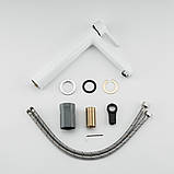 Змішувач для раковини GAPPO G1003-18, білий/хром, фото 5