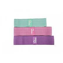 Гумки для фітнесу з тканини Majestic Sport Hip Band набір 3 шт 13-37 кг M-HB-4503 Poland, фото 4