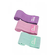 Гумки для фітнесу з тканини Majestic Sport Hip Band набір 3 шт 13-37 кг M-HB-4503 Poland, фото 6