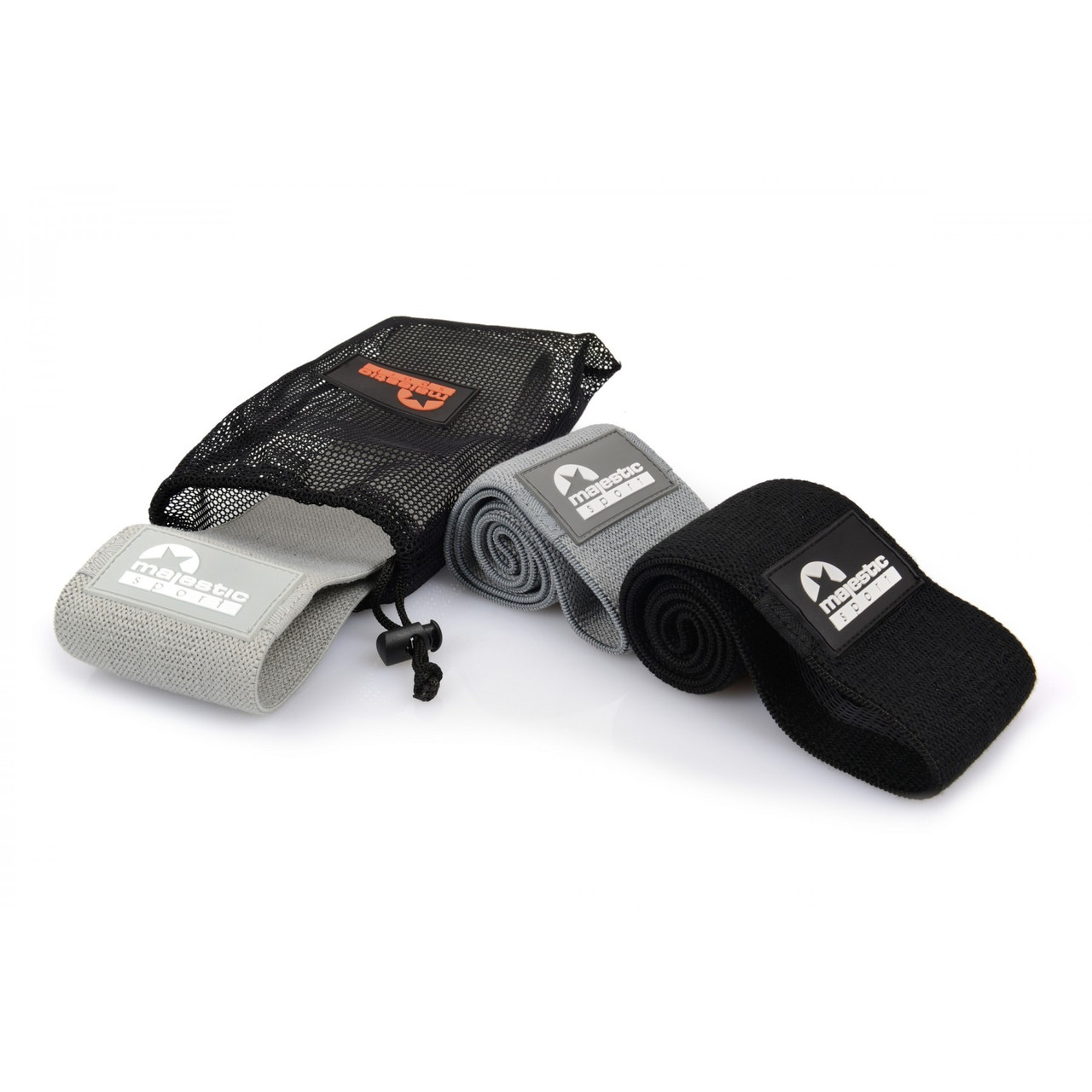 Гумки для фітнесу з тканини Majestic Sport Hip Band набір 3 шт 13-37 кг M-HB-4504 Poland