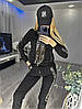 Модний жіночий костюм Bella Belluci чорного кольору зі стразами (трикотаж двунитка Туреччина), фото 6