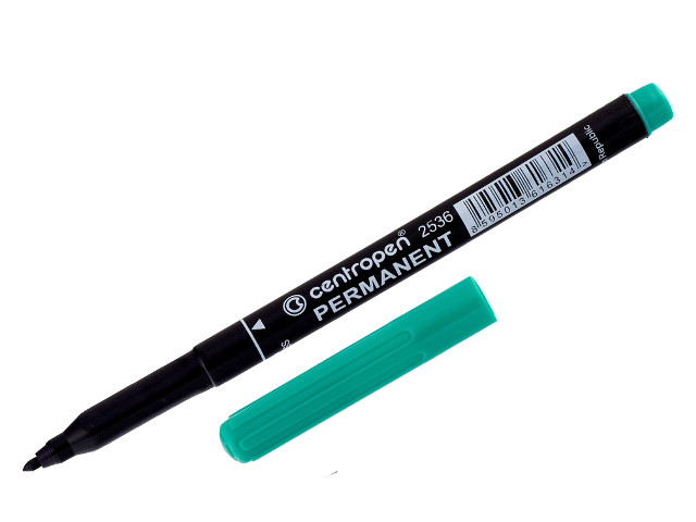 Маркер "Centropen" 2536 зеленый ( 1 мм.)