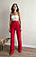 Широкі класичні жіночі штани зі стрілкою весна-осінь, розмір XS, S, M, L, XL, червоні, чорні, фото 2