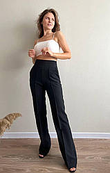 Жіночі класичні широкі штани зі стрілками та високою посадкою, великих розмірів розмір L, XL