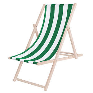 Шезлонг (крісло-лежак) дерев'яний для пляжу, тераси та саду Springos DC0010 DSWLG Poland