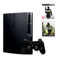 Набор Консоль Sony PlayStation 3 Slim 320GB Black Б/У Хороший + Игра Call of Duty Modern Warfare 3 Английская