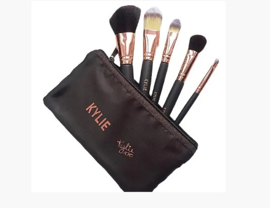 Набір пензлів візажний у чохлі kylie, 5 шт., фото 1