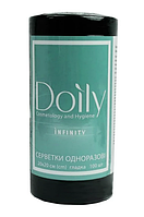 Черные салфетки в рулоне 20х20 см - Doily INFINITY Гладкие, 100 шт - 55г/м2