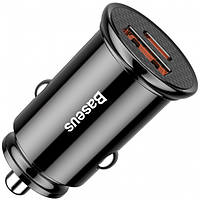 Автомобильное зарядное устройство Baseus Usb Car Charger Usb 3.0+USB-C 30W Black (CCALL-YS01) Black