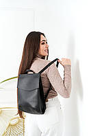 Женский рюкзак - сумка 2 в 1 трансформер из эко кожи Черный