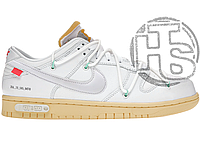 Женские кроссовки Nike Dunk Low Off-White Lot 1 White Yellow DM1602-127