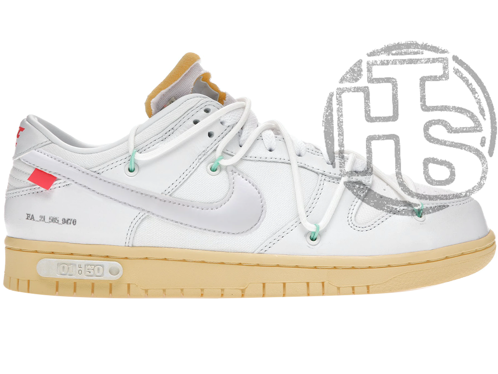 Nike Dunk Low Off White Lot 1 White Yellow DM1602