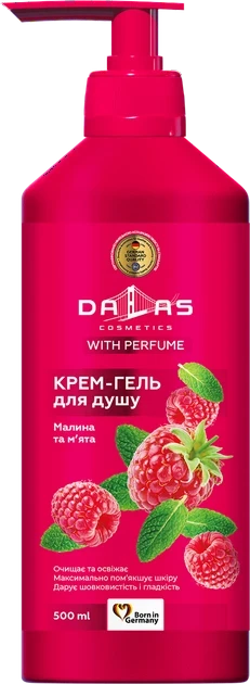 Крем-гель для душу Dalas "Малина та м'ята" (500г.)