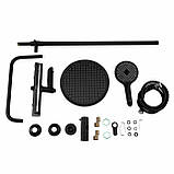 Душова система з термостатом GAPPO G2403-56, вилив - перемикач на лійку 3 режими, чорний/хром, фото 5