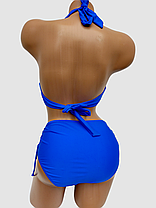 ОПТ Купальник на великі груди Sisianna 8667-1 синій 48-56 на 52 54 56 58 60 укр розмір, фото 4
