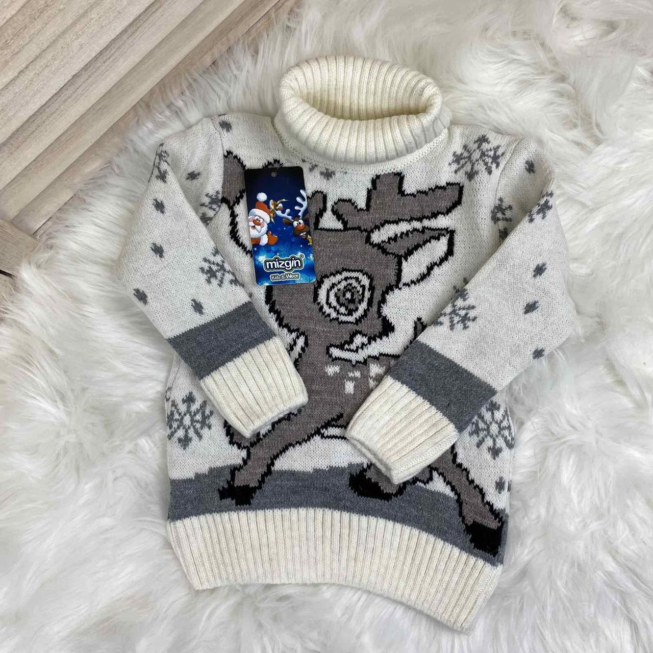 Детский свитер под горло с оленем Бэмби + носочки в подарокTT - фото 7 - id-p1755849946